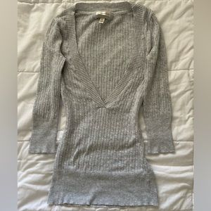 Aeropostale Gray 2000s Fitted Sweater